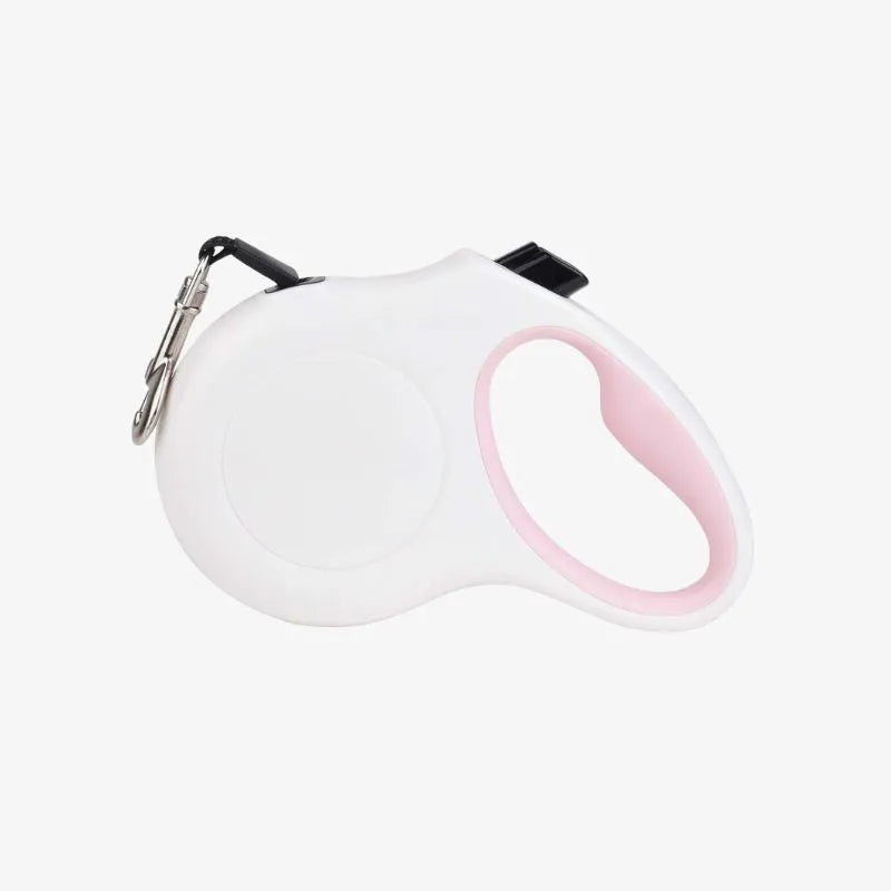 Laisse rétractable rose