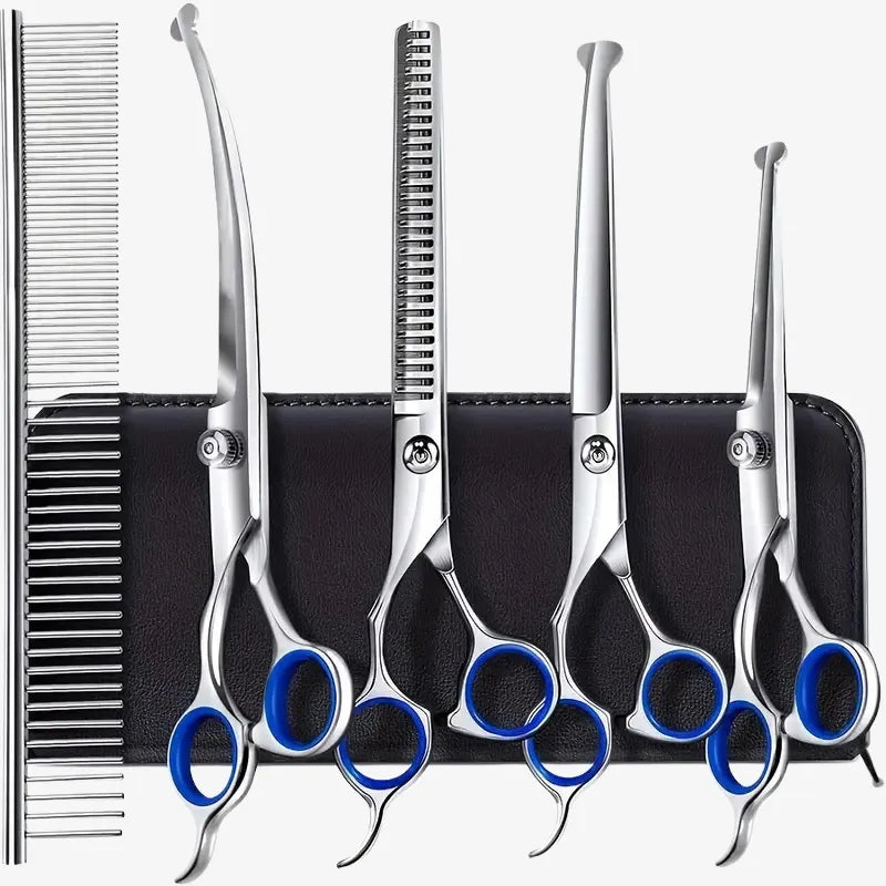 Kit de Ciseaux de Toilettage Professionnel pour Animaux