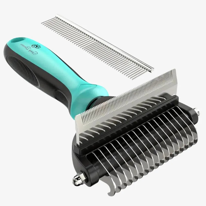 Râteau Démêlant 2-en-1 avec Peigne pour Animaux