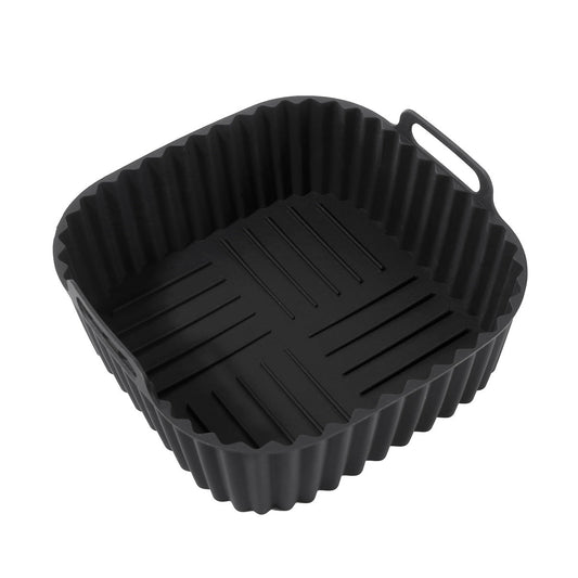 Panier en Silicone à Double Compartiment Réutilisable pour Airfryer (5.8L à 8L)