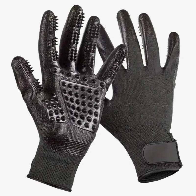 Gants de Toilettage Anti-Poils avec Picots en Silicone