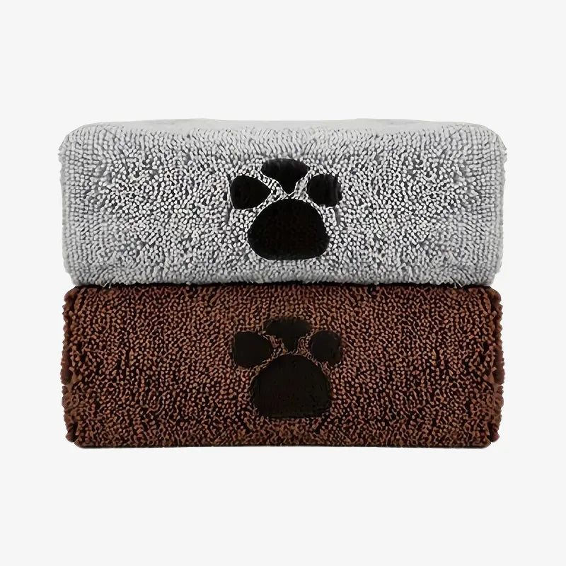 Lot de 2 Serviettes en Microfibre Ultra-Absorbantes pour Animaux (70x40 cm)