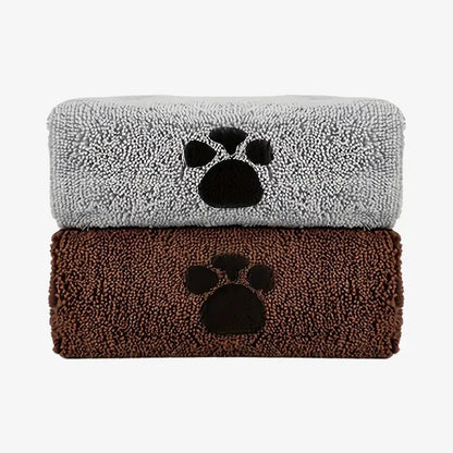 Lot de 2 Serviettes en Microfibre Ultra-Absorbantes pour Animaux (70x40 cm)
