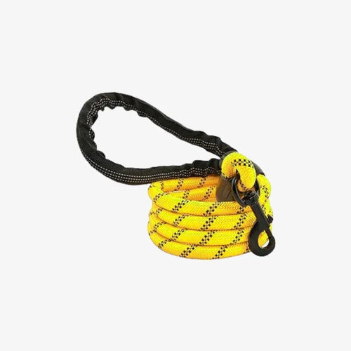 Laisse en corde jaune