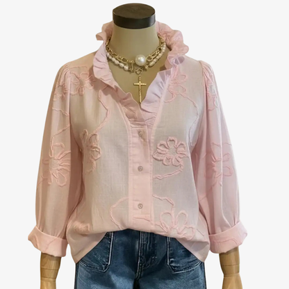 Floral-embellished top
